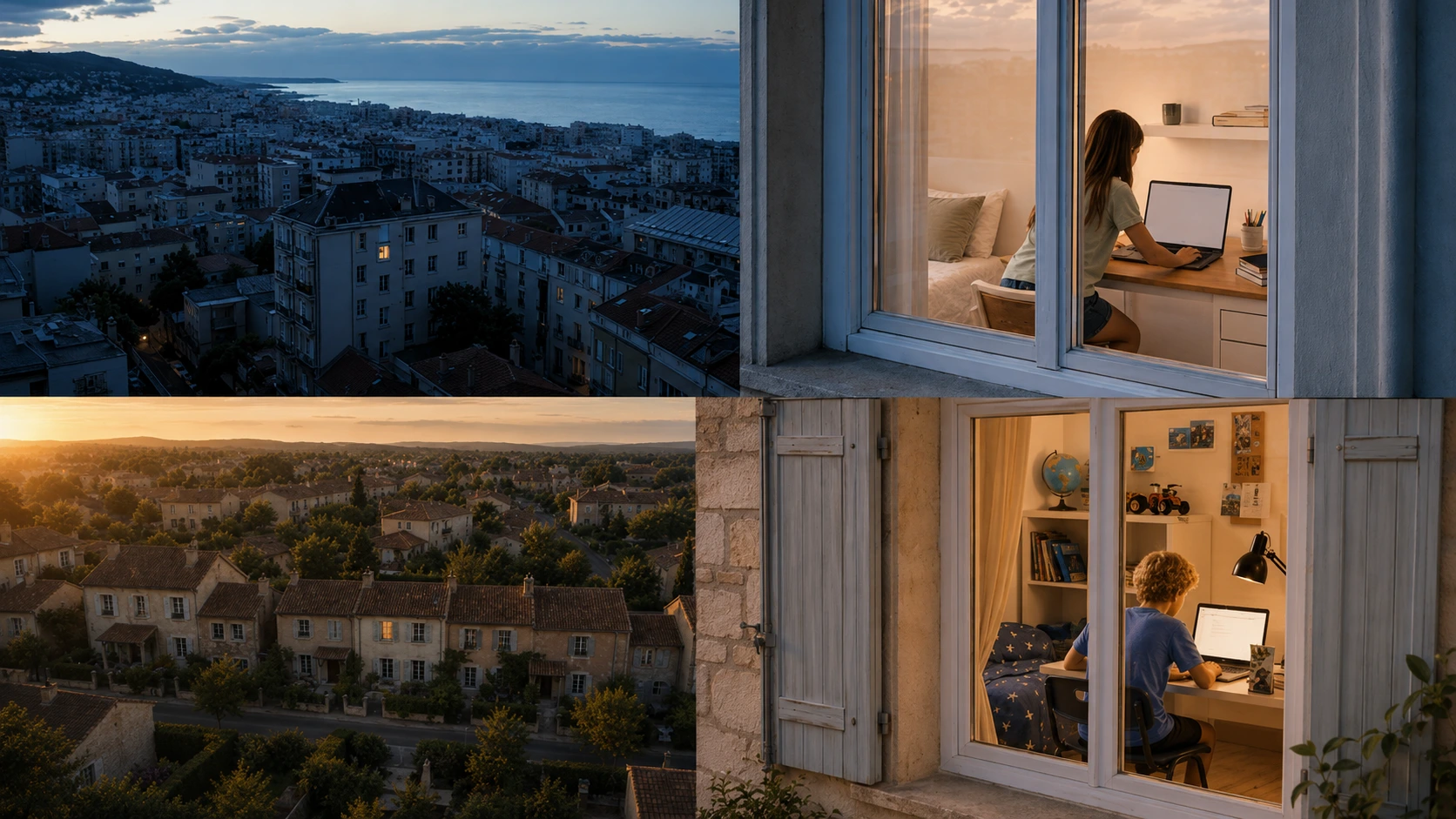 Two friends joining the same creative challenge from their homes